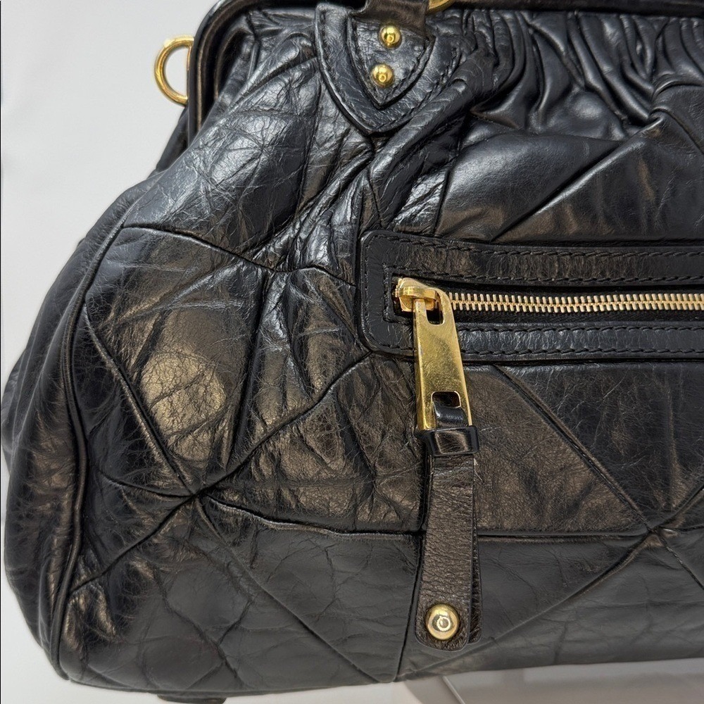 Marc Jacobs Stam Patchwork Quilted Black leather satchel spring 2007 collection - Picture 15 of 17